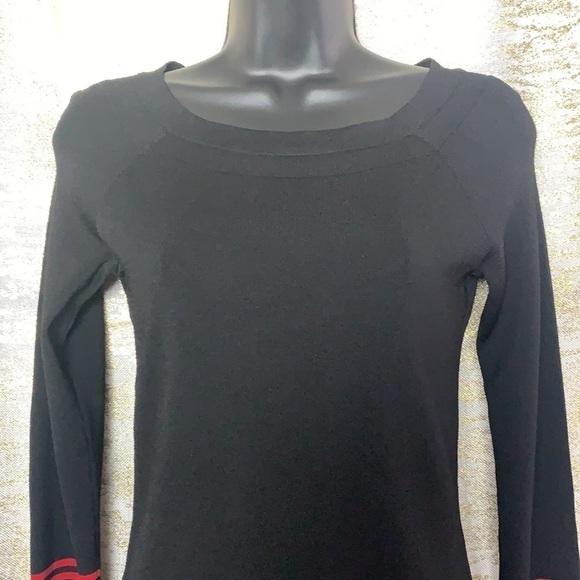 I-N-C International Concepts Black Bell Sleeve Knitted Sweater Size S - Picture 3 of 11